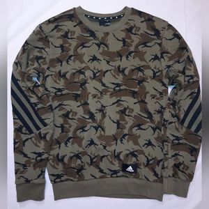 Adidas | Prime Green Camo Sportswear Crew Neck Mens S Like New